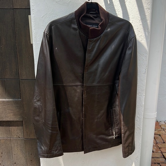 Vintage, Donald Pliner, bomber jacket glove, leather, Italian man size medium - Picture 2 of 9